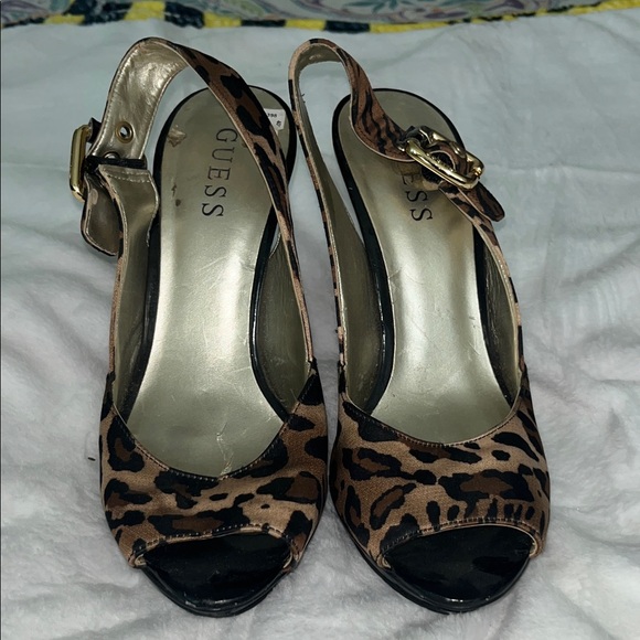 Guess Animal Print Slingback Heels - Picture 2 of 8